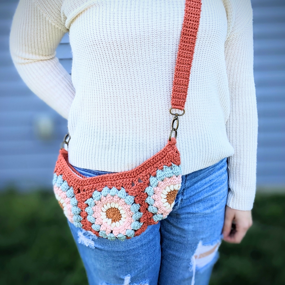 Colorful Crochet Crossbody Bag